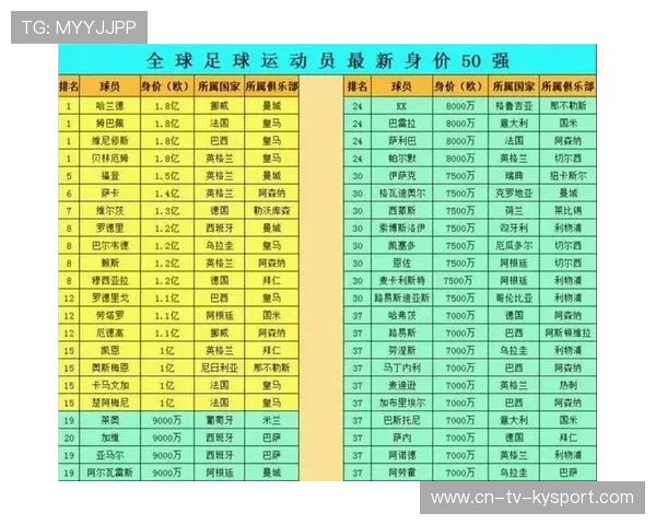 足球身价排行榜2026（295 ）